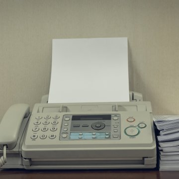 Old sad fax machine